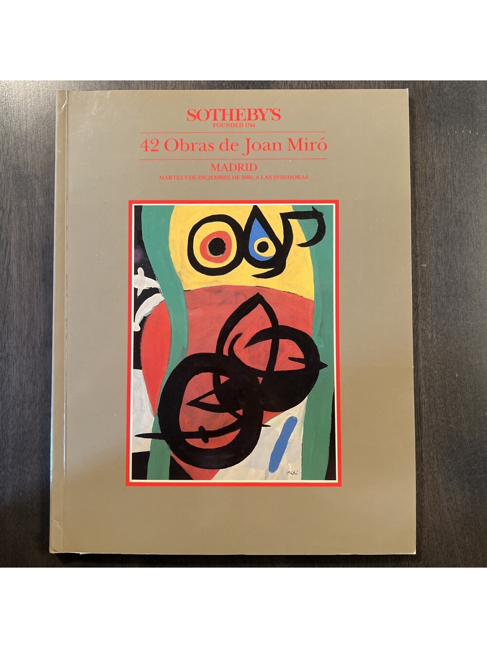 Sotheby’s Auction Catalogs 42 Works by Joan Miro - 9 December 1986 Madrid